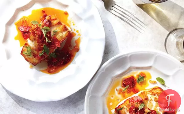 Kabeljau mit Chorizo und Paniermehl