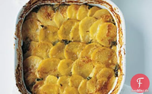 Sauerampfer und Kartoffelgratin