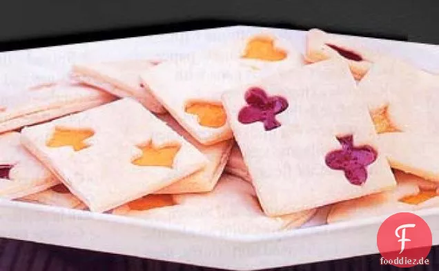 Marmelade gefüllte Spielkarte Cookies