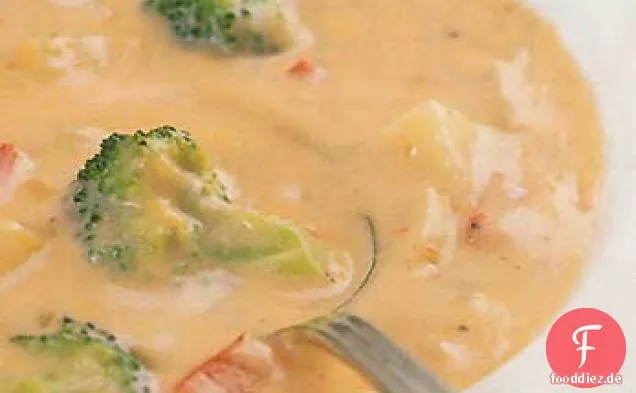Brokkoli, Paprika und Cheddar Chowder