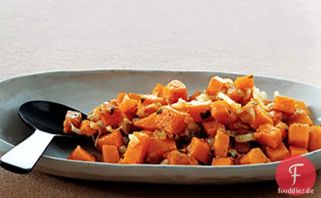 Butternut Squash mit Schalotten und Salbei