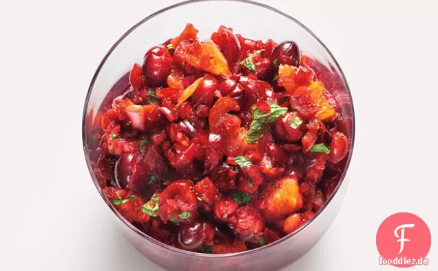 Cranberry-Orange-Relish mit Minze
