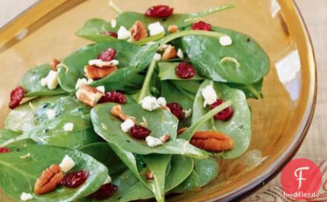 Cranberry-Spinat-Salat mit Gorgonzola