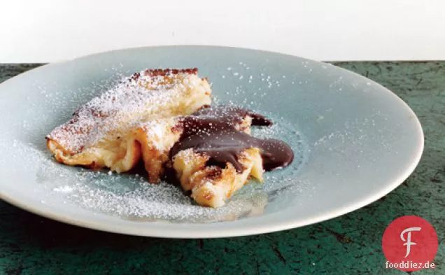 Ofen Crespella mit Nutella-Sauce