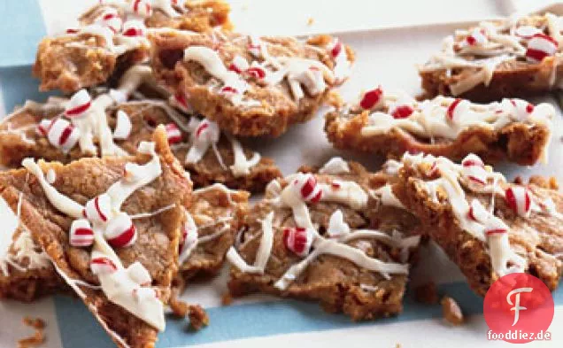 Weiße Schokolade und Pfefferminz Cookie spröde