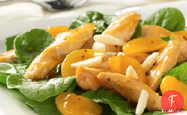 Orange-Spinat-Salat mit Huhn für zwei