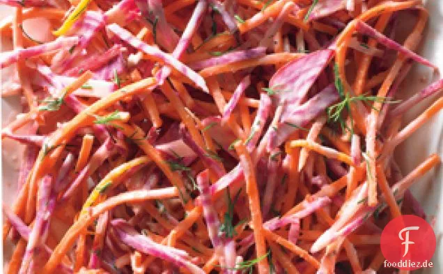 Candy-Streifen Rüben und Karotten Slaw