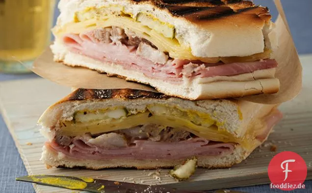 Gegrilltes kubanisches Sandwich (Sandwich Cubano)
