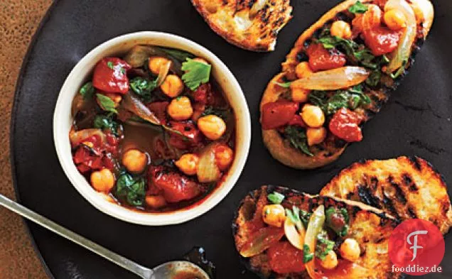 Kichererbsen und Spinat mit Rauchigem Paprika