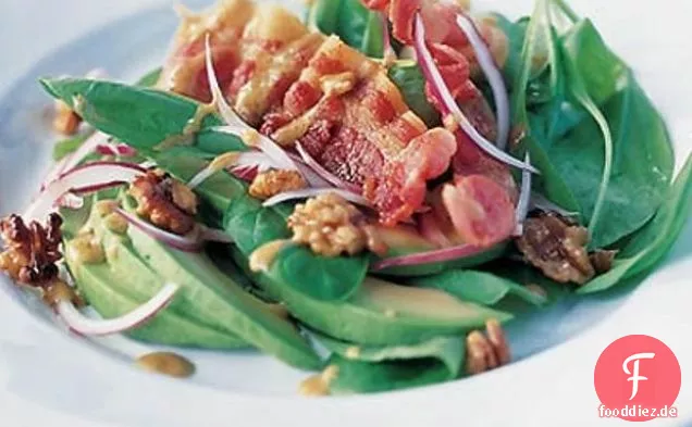 Warmer Speck, Avocado & Spinatsalat