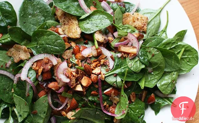 Baby Spinat Salat Mit Datteln & Mandeln