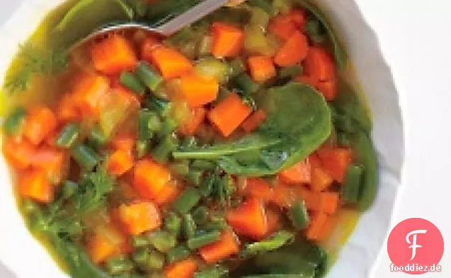 Karotten-Spinat-Suppe Mit Dill