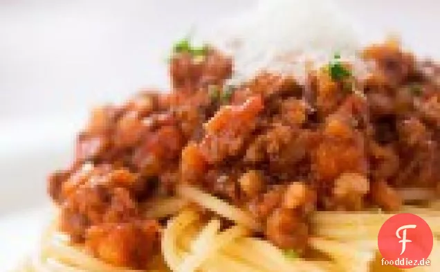 Spaghetti und Fleischsauce