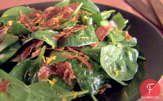 Spinatsalat mit Orangenvinaigrette