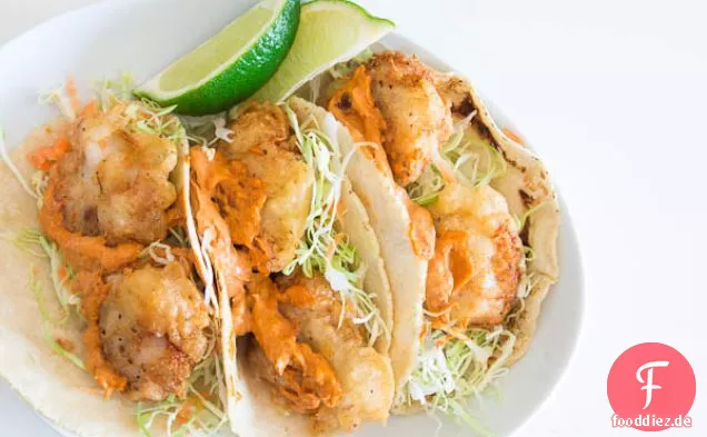 Fisch Tacos mit Chili Limette Allioli