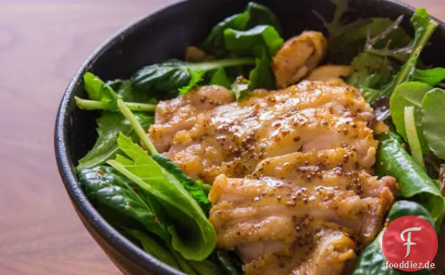 Gegrilltes Hähnchen mit Honig-Senf-Dressing