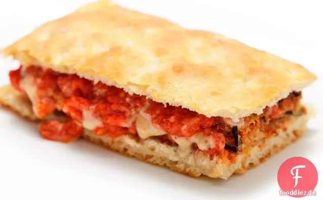Vegan: Gebratenes Auberginen-Sandwich mit Auberginen-Mayo