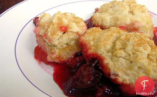 Pflaume und Ingwer-Cobbler