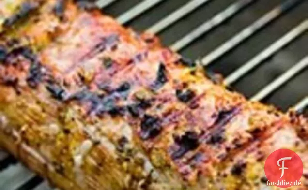 Muttertag Grillen: Orange, Salbei und Knoblauch gerieben Schweinefilet