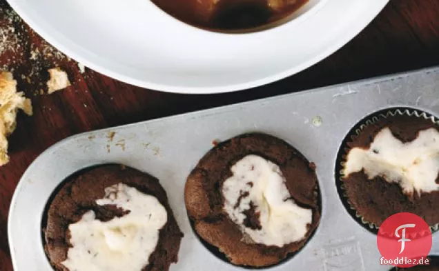 Schokoladen-Frischkäse-Cupcakes