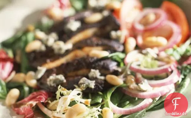 Geschwärzter Portobello-Pilzsalat