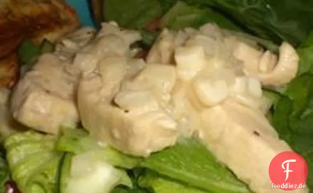 Kalk-Knoblauch-Hähnchen-Spinat-Salat