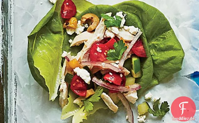 Griechische Hühnchen-Tacos