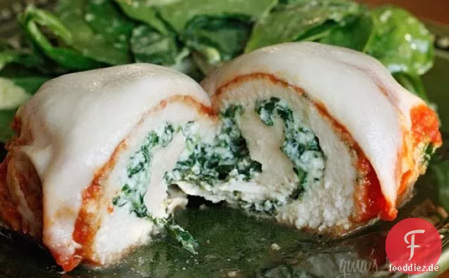 Hähnchenrollatini Mit Spinat Alla Parmigiana
