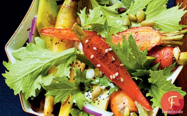 Gerösteter Karotten-Avocado-Salat