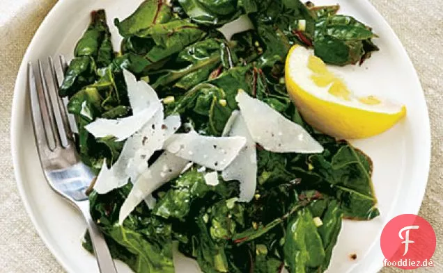 Zitrone-Knoblauch Schweizer Mangold