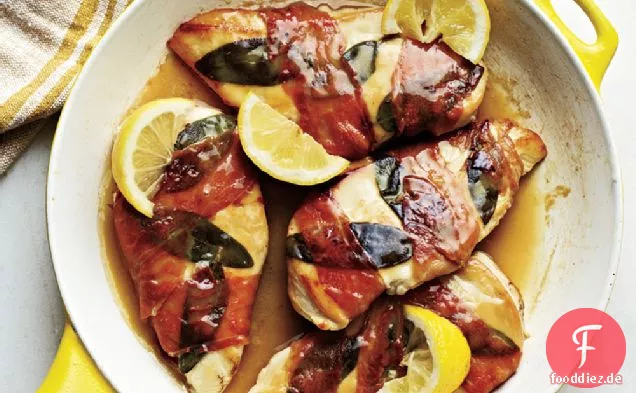 Zitronen Huhn Saltimbocca