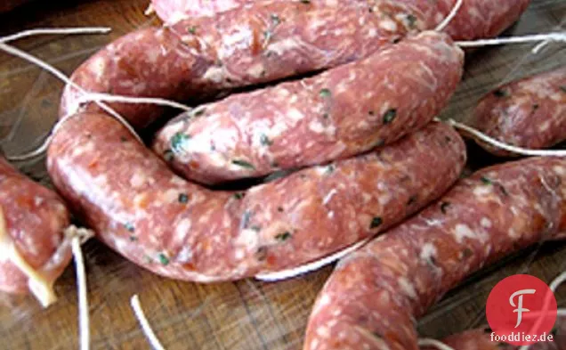 Kochen Sie das Buch: Schweinswurst Spiedini mit Bocconcini und Kirschtomaten