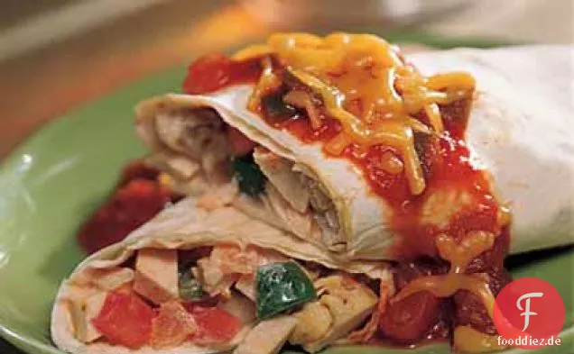 Gebackene Hähnchen-Tortillas