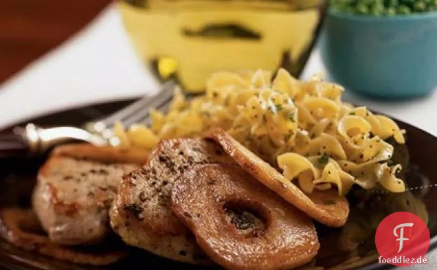 Schweinelende Koteletts mit Zimt-Äpfeln