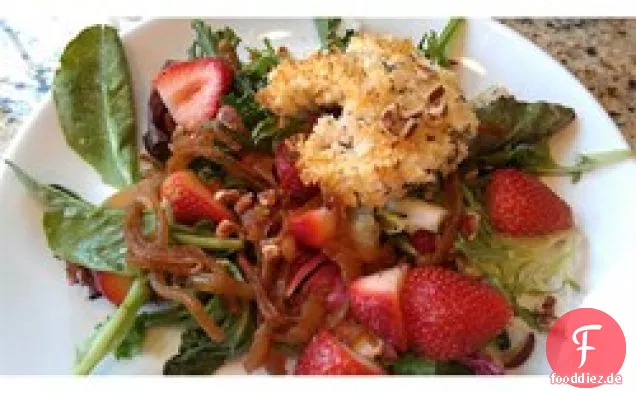 Spinatsalat mit gebackenem Ziegenkäse