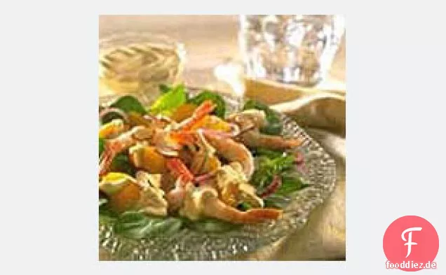Garnelen-Spinat-Salat