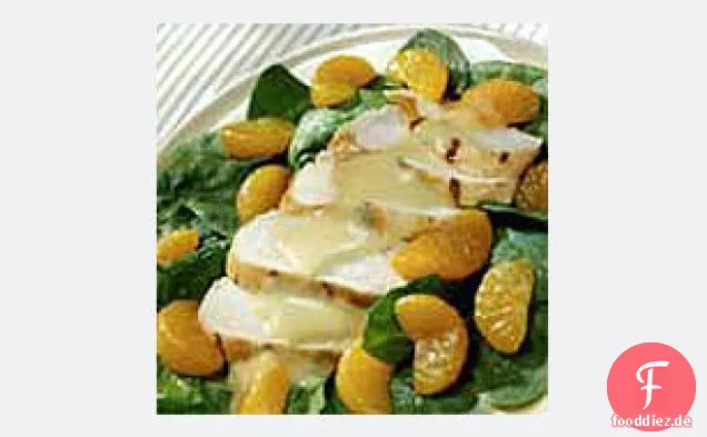Honig-Senf-Spinat-Salat mit Huhn