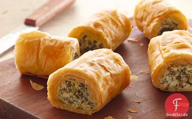 Make-Ahead Spinat Phyllo Roll-Ups