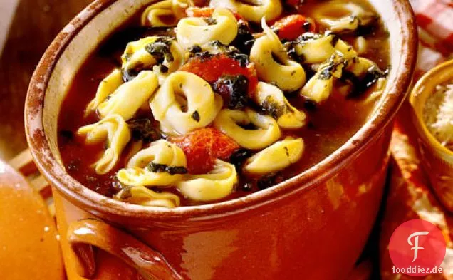 Spinat-Tortellini-Suppe