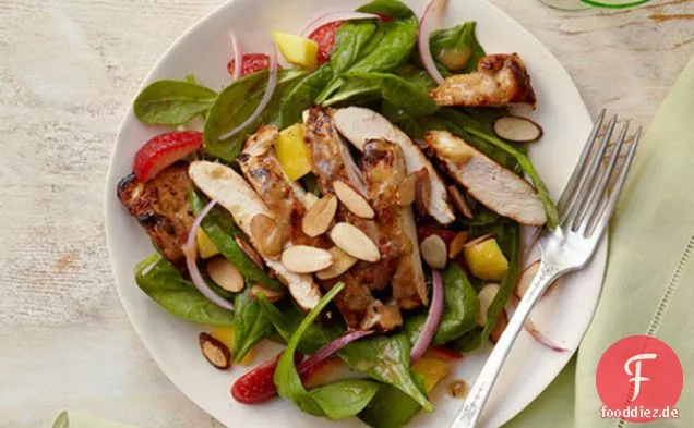 Mango-Balsamico-Spinatsalat mit Huhn