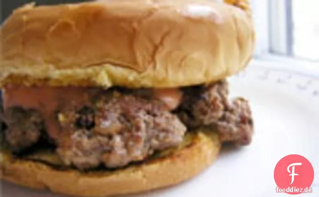 Abendessen heute Abend: Lammburger
