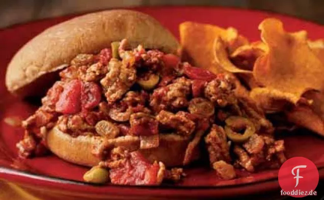 Schnelle Schweinefleisch Picadillo Sandwiches
