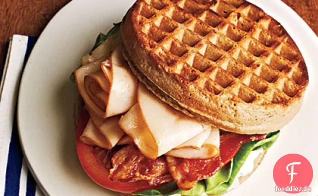 Huhn und Waffel-Sandwiches