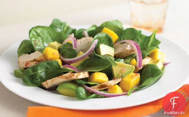 Hähnchen-Spinat-Mango-Salat