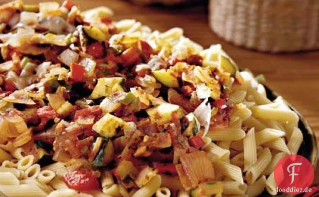 Würziges Gemüse mit Penne Pasta