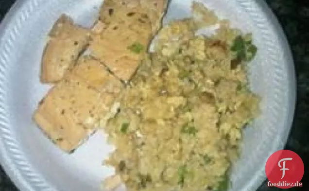 Einfacher Zitronen-Pfeffer geschwärzter Lachs