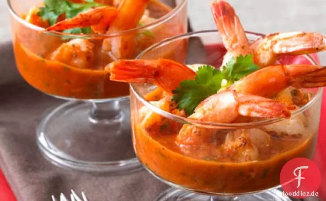 Gebratene Garnelen mit geräucherter Chile-Cocktailsauce