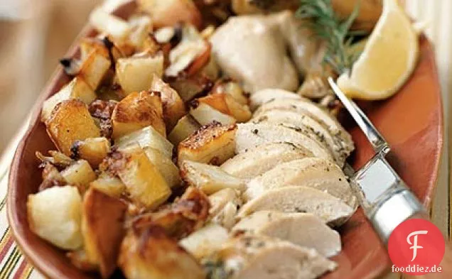 Zitronen-Rosmarin-Brathähnchen mit Kartoffeln