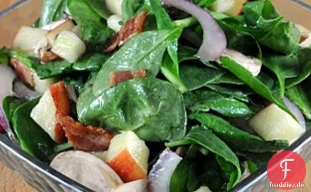 Spinatsalat mit Ahorn-Dijon-Vinaigrette