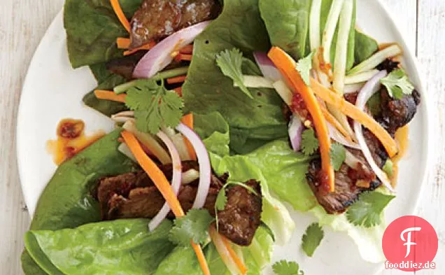 Würzige Steak-Salat Wraps